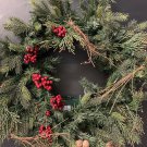 Scott Living 24” LED Color Flip Mixed Greenery Wreath