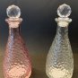 Set Of 2 Pebble Glass Bottles 6.5â New