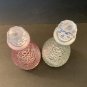 Set Of 2 Pebble Glass Bottles 6.5â New