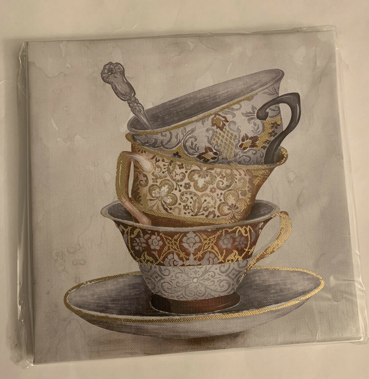 Tea Cups Wall Art 8&acirc;��x 8&acirc;�� New