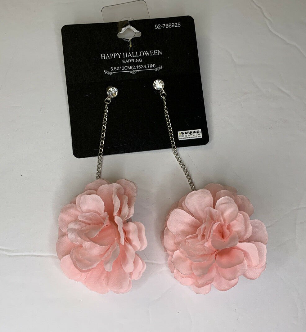 Happy Halloween Hanging Flower Earrings