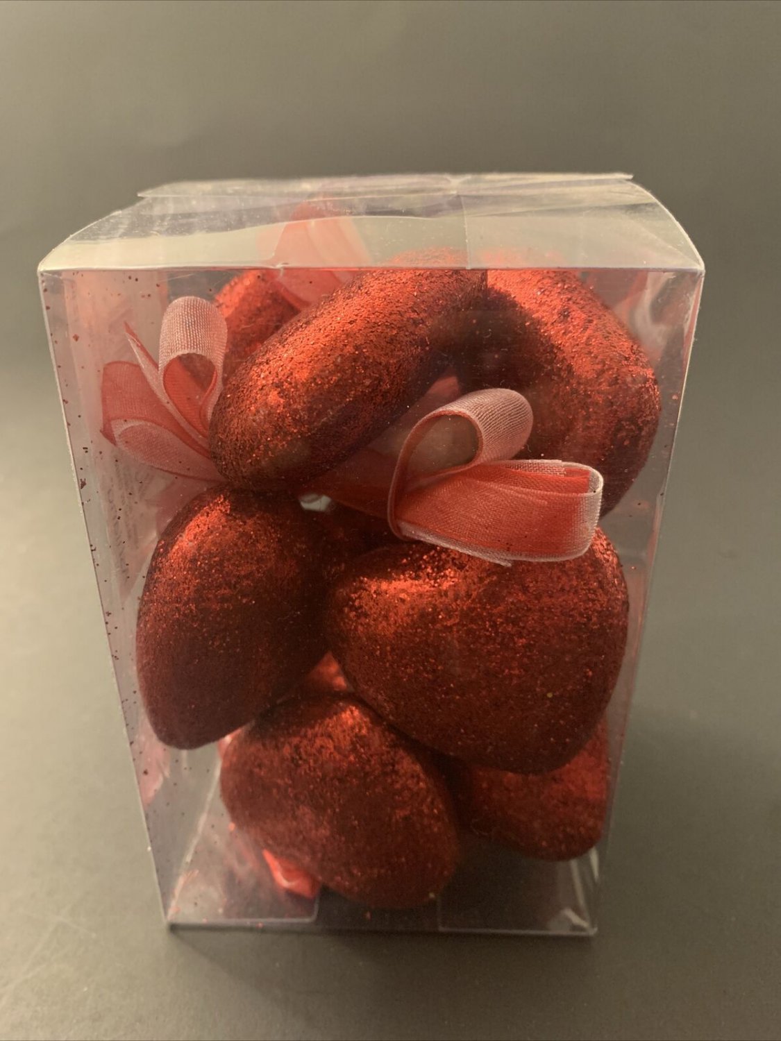 Valentine&acirc;��s Day Ashland Red Glitter Heart Ornaments 12p New &iuml;&cedil;�