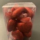 Valentine’s Day Ashland Red Glitter Heart Ornaments 12p New ️