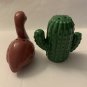 Flamingo and Cactus Salt & Pepper Shakers
