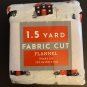 1.5 Yards Pre Cut Red Truck/ School/ Car/ Santa Xmas Flannel Fabric 100% Cotton