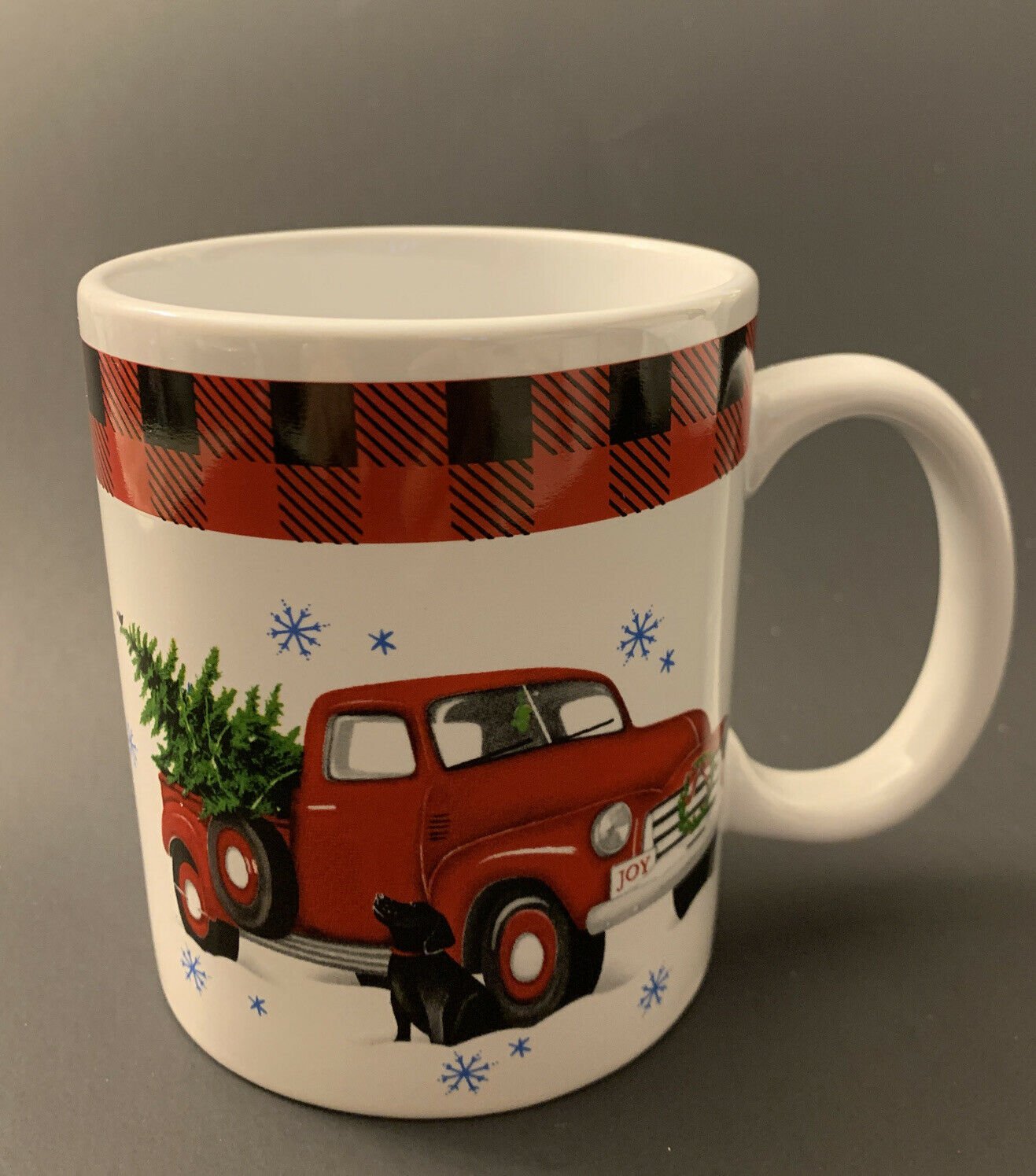Red Truck Buffalo Print Coffee Mug