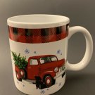 Red Truck Buffalo Print Coffee Mug