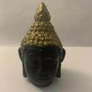 Buddha Head Home Decor Cement 6" Tall NWOT Hand Painted Black And Gold