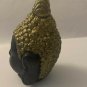 Buddha Head Home Decor Cement 6" Tall NWOT Hand Painted Black And Gold