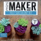 NEW Leisure Arts MINI MAKER FELT SUCCULENT KIT Fun Craft