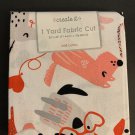 Create It Whimsical Dogs Hearts  1 Yard Cotton Fabric 36" x 42" NEW