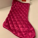 Happy Holidays Fuchsia Stocking