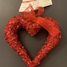 5.5” Red Glitter Heart Valentines Day Wall Decor