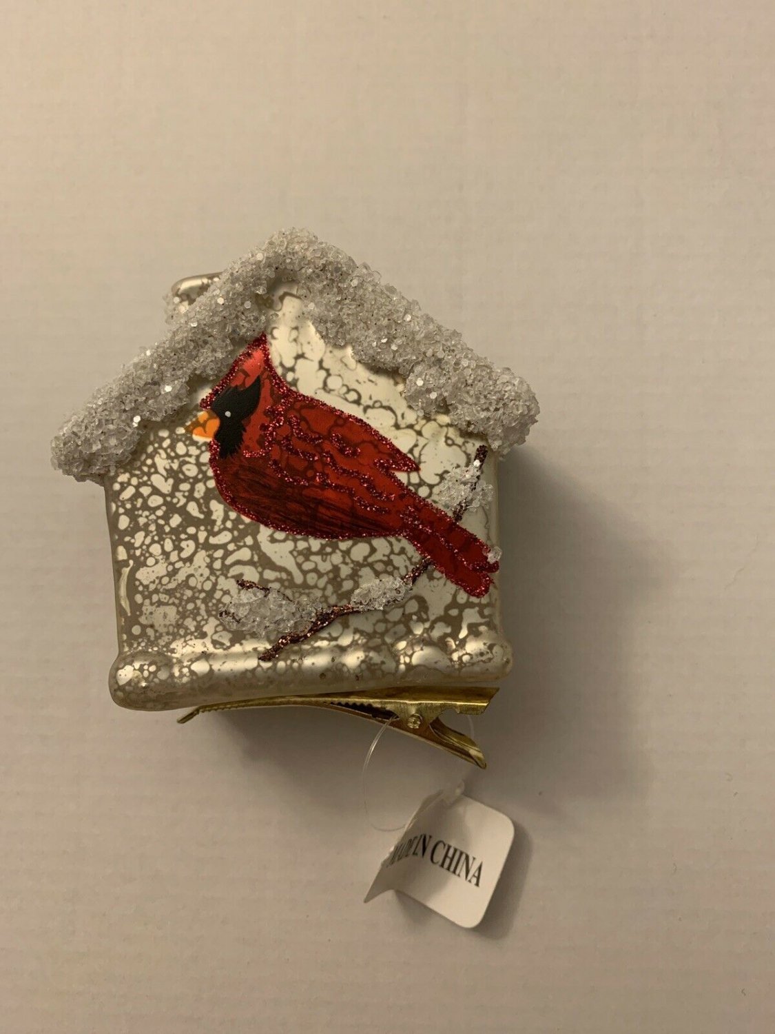 Mercury Glass Birdhouse Ornament