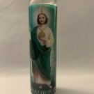 San Judas Tadeo Saint Jude 8" Glass Candle New