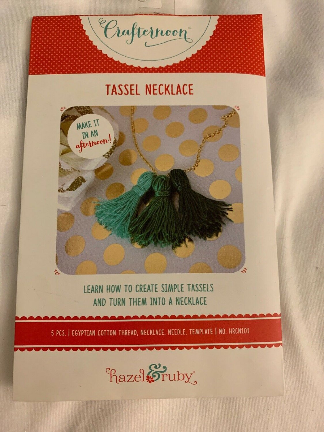 Hazel And Ruby Tassel Necklace Crafternoon &acirc;�� Make It In An Afternoon Green KIT