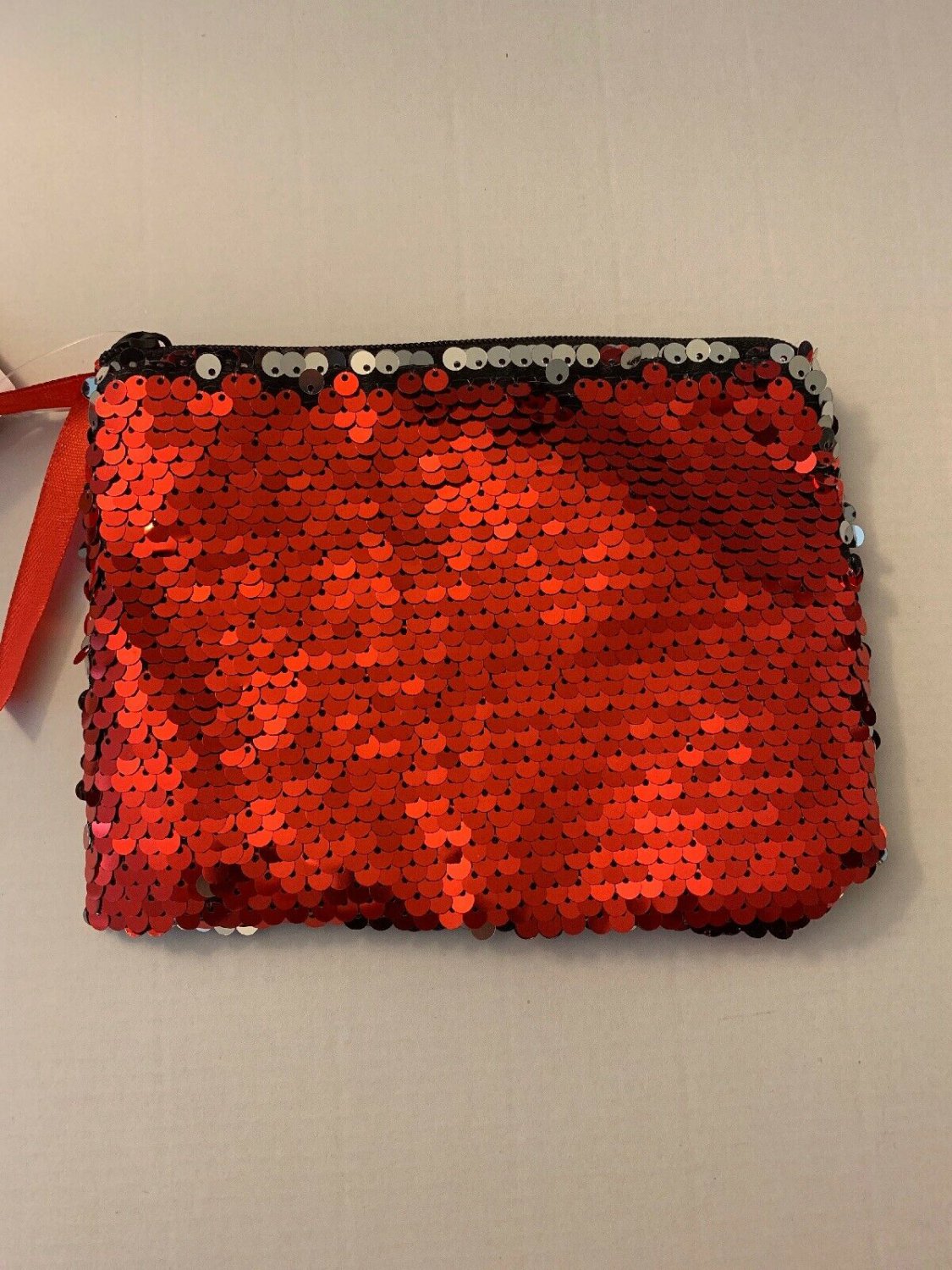 Reversible Sequins Small Clutch Red