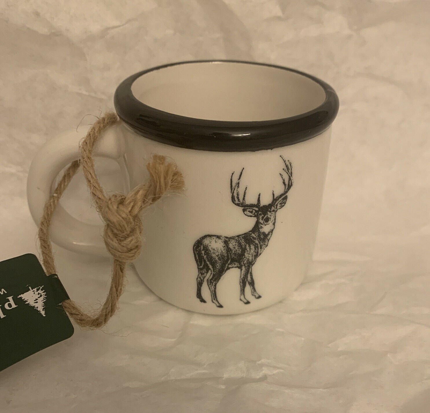 Ceramic Mug Christmas Ornament Deer