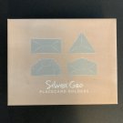 NEW - West Elm Silver Geo Placecard Holders, Set of 4