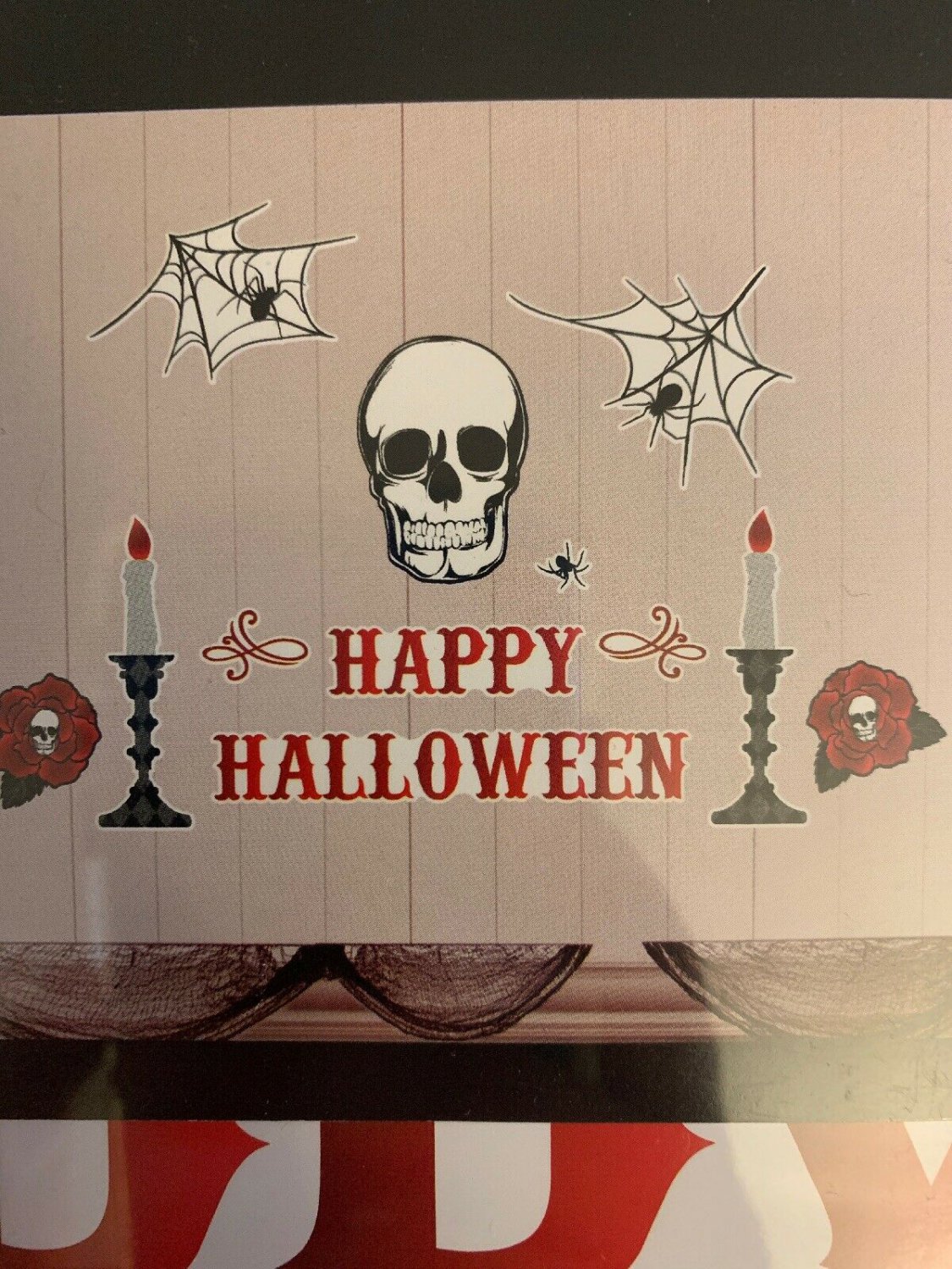 Halloween Wall Clings Skull New