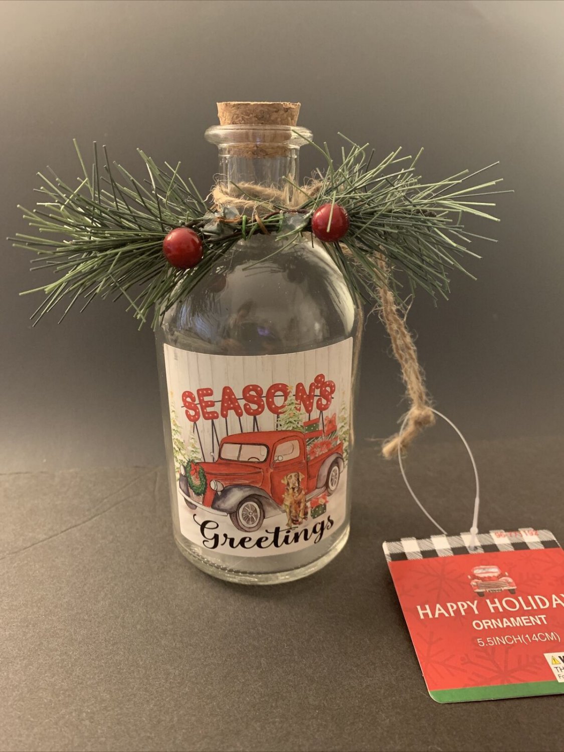Red Truck Glass Jar 5.5&acirc;��