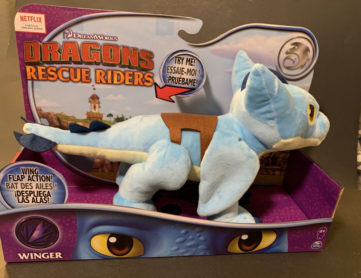 Dreamworks Dragons Rescue Riders Winger Action Plush **NEW**