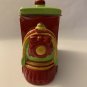 Ceramic Train Candy Jar - Holiday Time - New - Christmas Winter Wreath