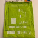 3 Pack Travel Pouches Neon Green
