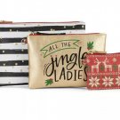 3 Pc Pouch Set With Interchangeable Wristlet