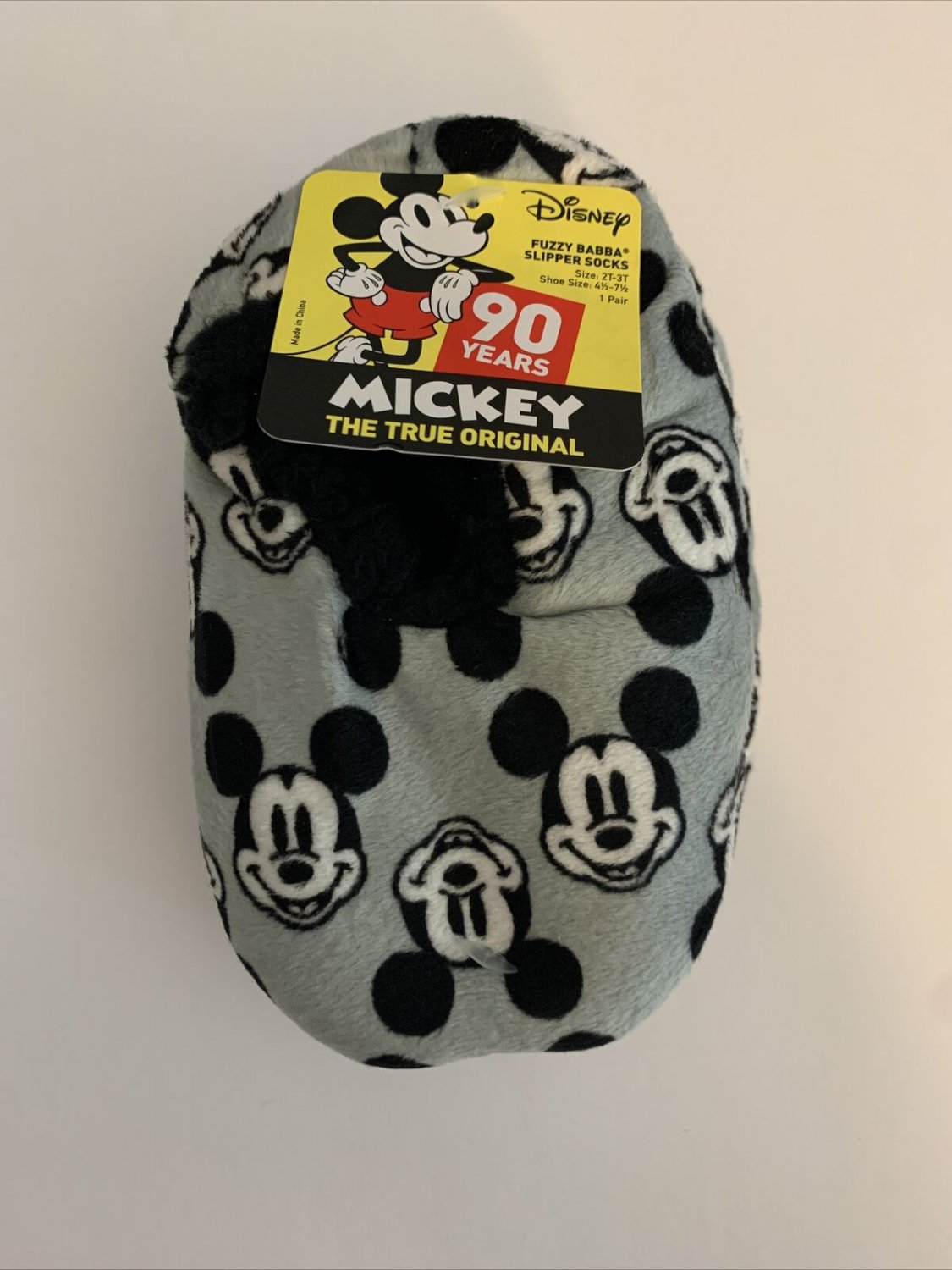 Mickey Mouse fuzzy babba slipper socks size 2T-3T