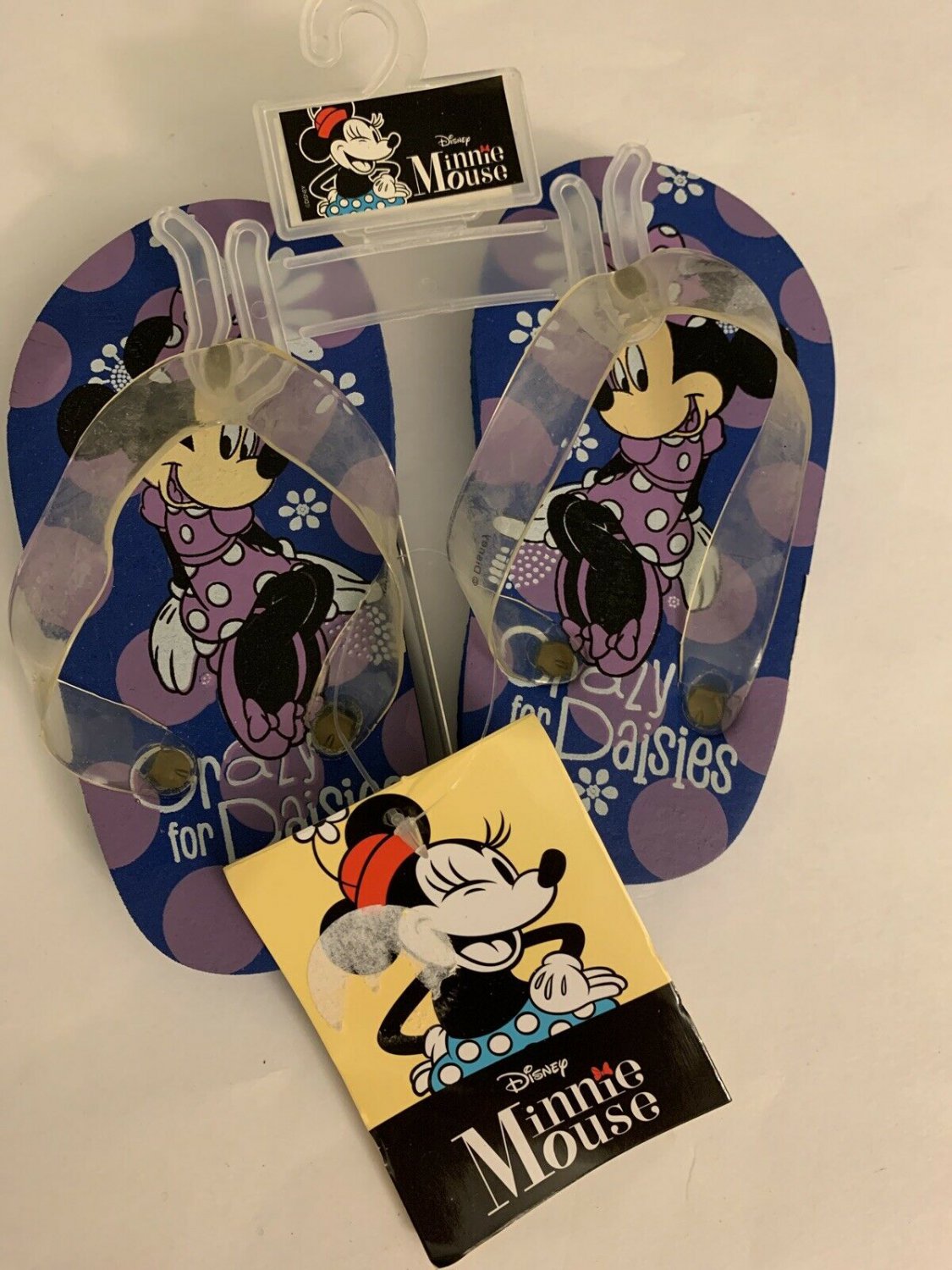 Infant/Toddler Purple Flip Flops Size 5/6 Disney Minnie Mouse Baby Beach Sandals