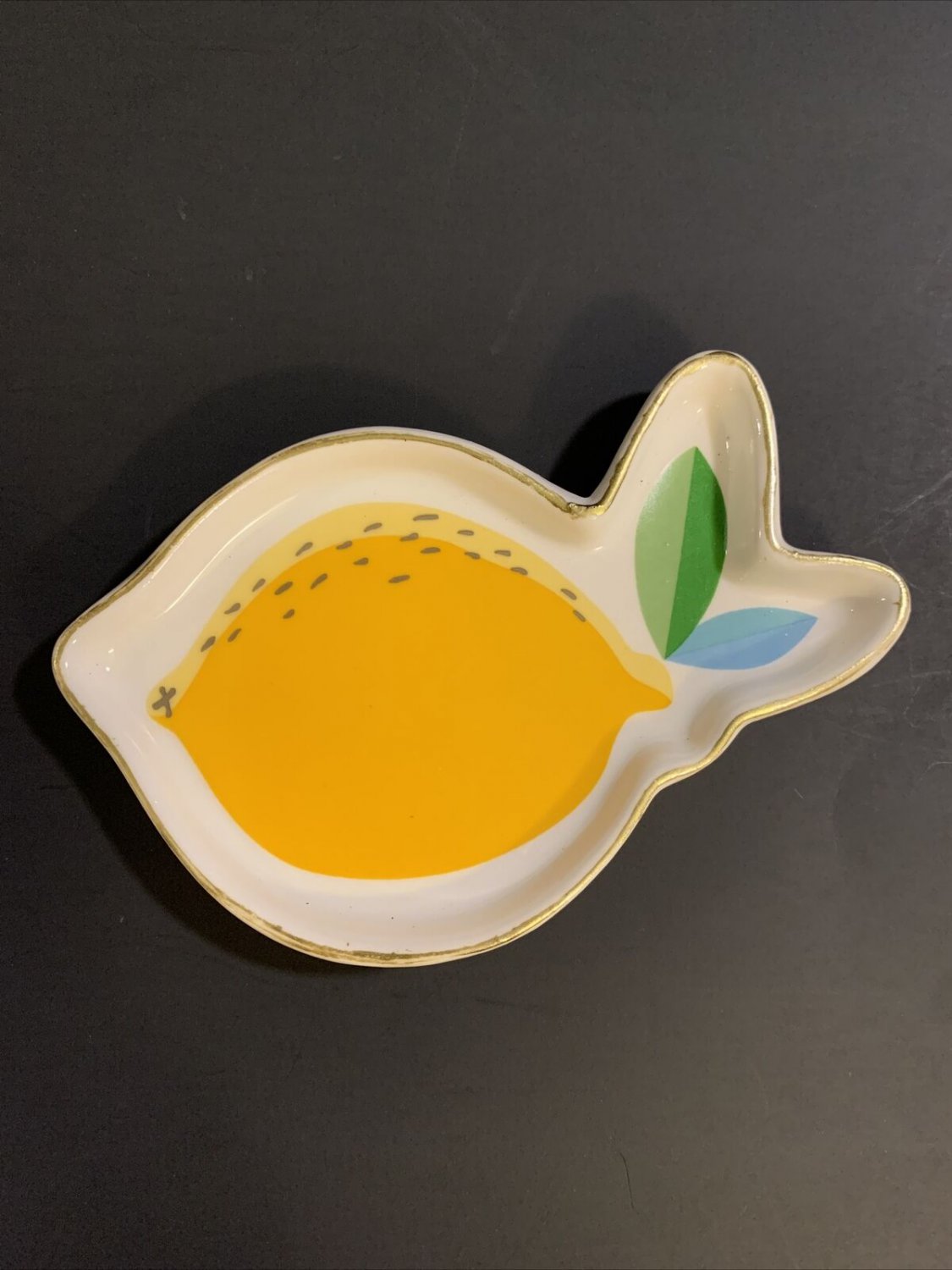New Lemon Ring Dish for Jewelry Ring Holder Earring Dish Trinket Tray Organizer