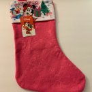 NEW Disney Hanging STOCKING Minnie Mouse Daisy 90-Years PINK Snowflake Felt