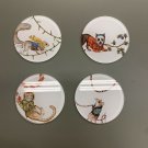 West Elm Rachel Kozlowski Dapper Animals 4 Holiday Coasters NWT! Cat Dog Mouse
