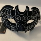 Sequin Masquerade / Venetian Mask With Silver Faux Stones