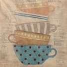 Tea Cups Wall Art 8”x 8”