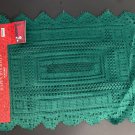 4 Lace Christmas Green 100% Polyester Placemats 18” x 12”