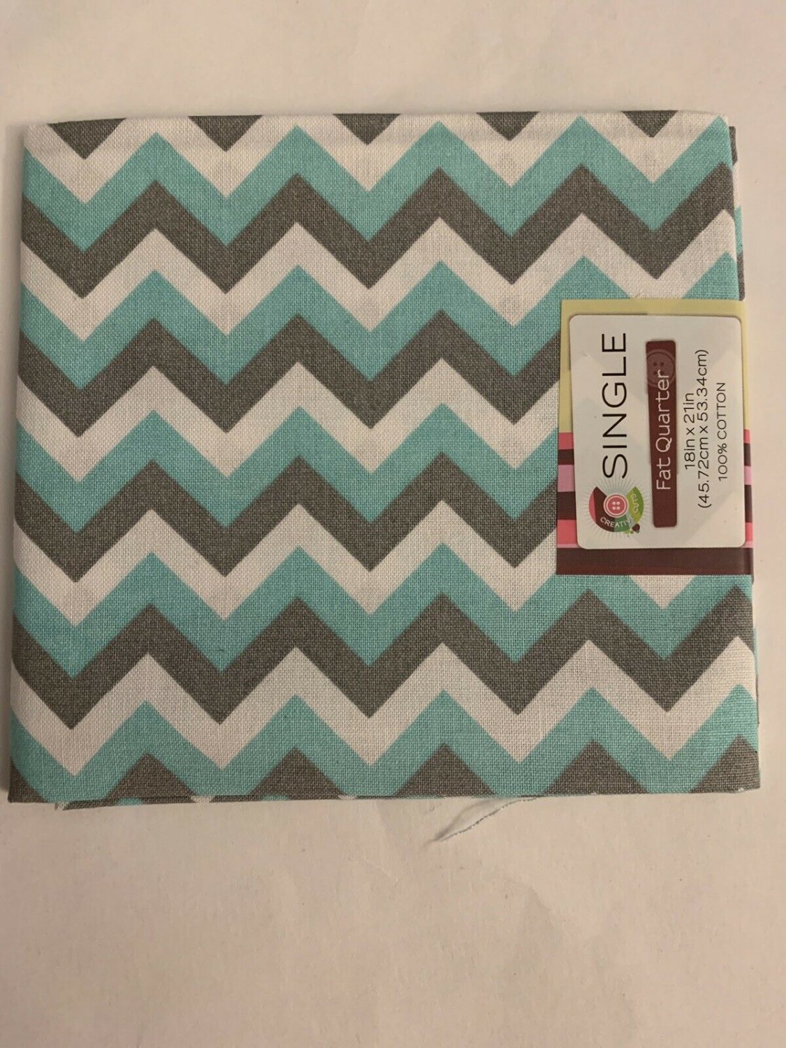 Blue, Gray And White Chevron Fat Quarter 18&acirc;��x21&acirc;�� Cotton