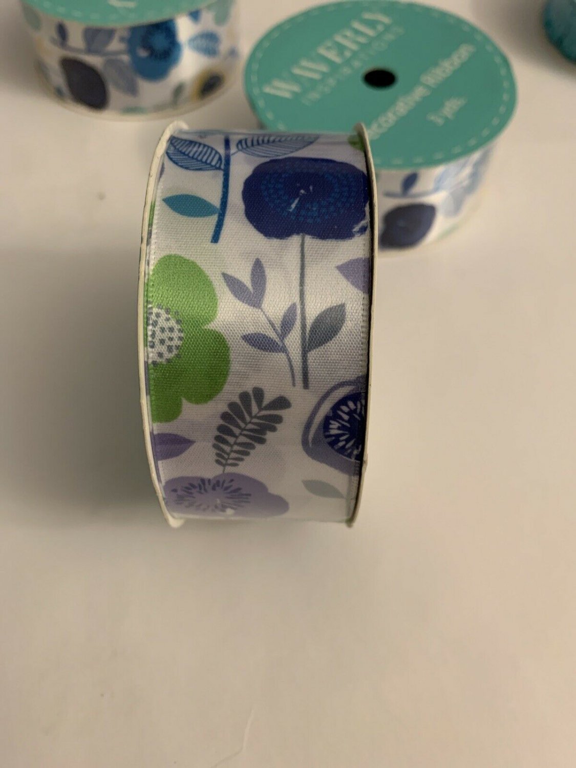 Waverly Inspirations Ribbon Blue Flowers. 3 Yards.