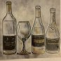 Liquor Bottles Wine Glass Wall Art 8.â x 8â