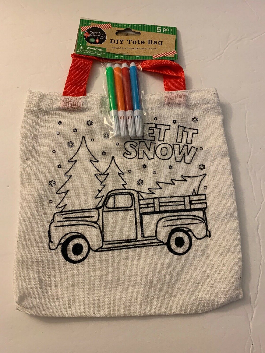 Red Truck DIY Fabric Tote Bag