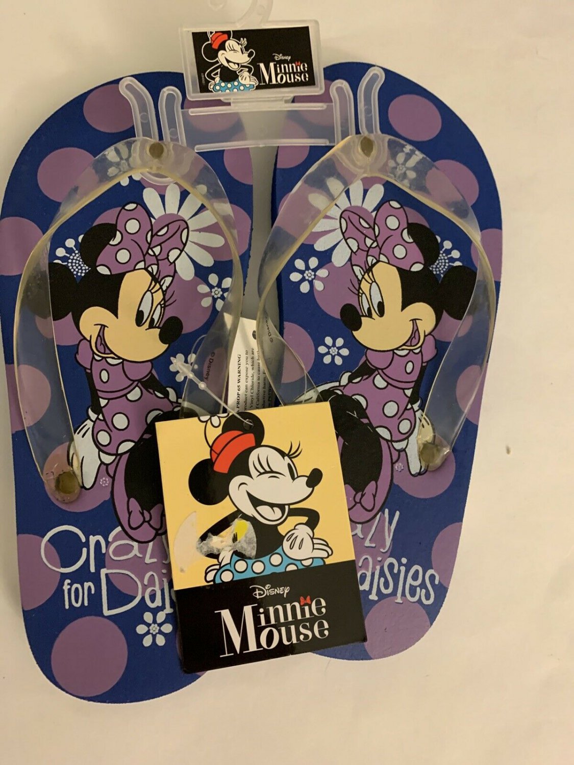 Disney Mickey Minnie Mouse PURPLE  Girls Flip Flops Sandals Sizes 2/3 NWT