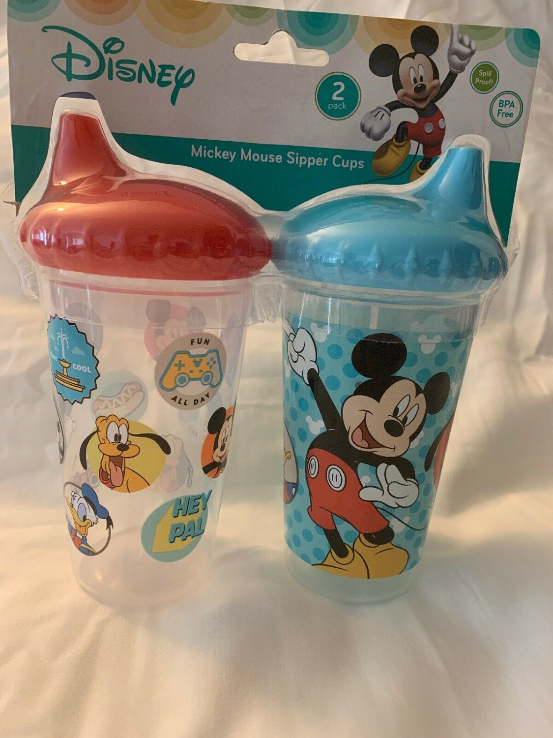 NIP Disney Baby 2 PK Mickey Mouse Sipper Cups BPA Free 118240