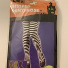 Totally Ghoul Black green Striped Pantyhose OSFA NEW in Pkg dress up party legs