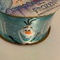 Offray Disney Frozen ribbon - Olaf name - Satin blue snowflake background