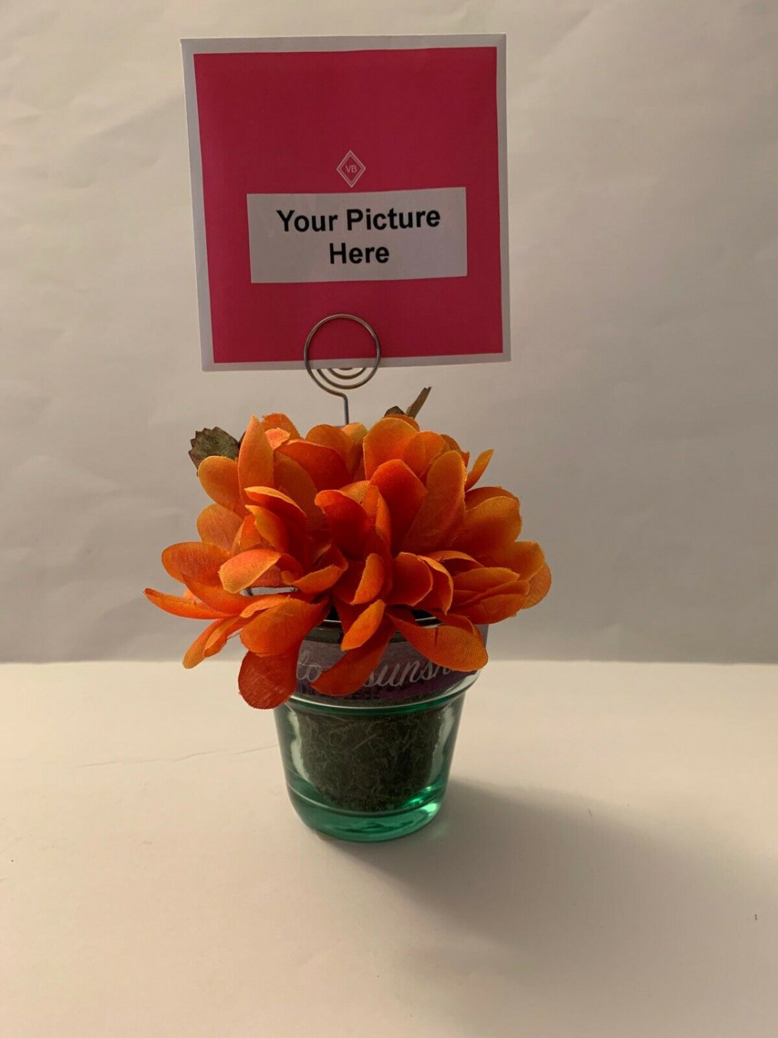 Picture Clip Card Holder Simulation Flower Pot Photo Frame