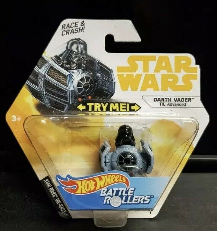 Hot Wheels 2018 Star Wars BATTLE ROLLERS Darth Vader TIE Advanced FREE US SHIP