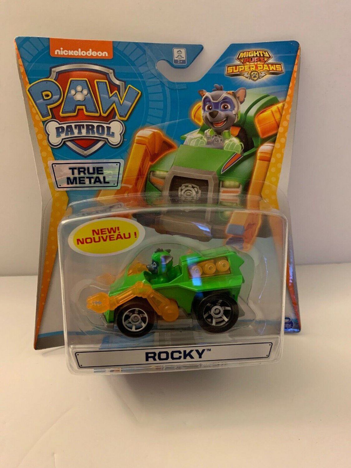 PAW PATROL MIGHTY PUPS SUPER PAWS TRUE METAL VEHICLE - ROCKY