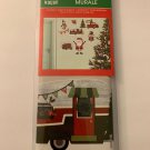 Red Truck, 2 trailers / RVs, Santa, Tree Snowman Wall Art Christmas Dec Stickers