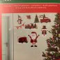 Red Truck, 2 trailers / RVs, Santa, Tree Snowman Wall Art Christmas Dec Stickers